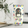 thumbnail image 5 of Autism Mom Gifts - Autism Awareness Travel Mug with Straw for Mom - Warrior Mom Autism Stainless Steel Cups 20oz, 5 of 6