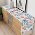 thumbnail image 4 of Coastal Ocean Table Runner - 48 Inch Long, Kitchen Dining Table Runner Dresser Scarves, Summer Beach Nautical Octopus Corals Farmhouse Decor for Coffee Tables Wedding Party Banquet, 4 of 8