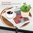 thumbnail image 4 of Ensemble de 2 Tables d'Appoint Rondes Petites Tables de Bout Tables d'Accent pour Petits Espaces Table Basse Ronde Bois Rustique Table de Chevet Table d'Appoint Salon Chambre Balcon Marron, 4 of 15