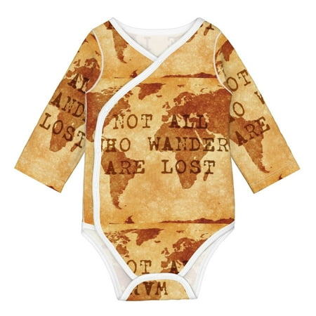 

Matuu Not All Those Who Wander Are Lost2 for Baby Long-Sleeve Bodysuit Soft Cotton Comfortable and Breathable Perfect for Newborns and Infants
