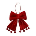 thumbnail image 2 of Christmas Tree Bow Decorations | Holiday Ornament Bows for Festive Decor | Polyester Tree Topper & Gift Wrapping Bows | Set of 3 Sizes for Home Holiday Decorating, 2 of 6