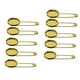 thumbnail image 5 of 10 piezas de broches de seguridad en blanco, bisel circular en blanco, cabujón dorado, 5 of 9