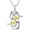 Yellow-Nov., variant on 925 Sterling Silver Double Dolphin Birthstone Necklace for Women Heart Crystal Gemstone Birthstone Pendant for Her