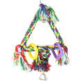 thumbnail image 1 of Bonka Bird Toys 1325 Tiny Rope Triangle Swing Colorful Cotton Metal Plastic Climbing Quaker Parrot Parrotlet Cockatiel Budgie, 1 of 7