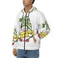 thumbnail image 3 of Kdxio Christmas Gnomes Print Men Hoodies Casual Hoodies for Men with Zip Pockets Full Zip Long Sleeve Sweatshirt Sports Hooded Jacket-Medium, 3 of 5