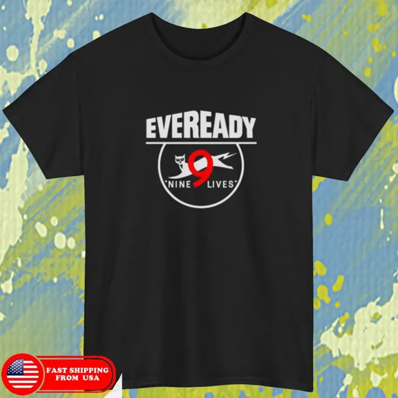 New Eveready Battery Logo T-Shirt black size L