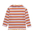 thumbnail image 2 of JFOPQVSM 3 Pack Toddler Girl Cute Long Sleeve Cotton Shirts Toddler Girls Fall Clothes Ribbed Tees Base Layer Tops for 1-8 Years, 2 of 6