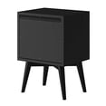 thumbnail image 4 of Alpine Furniture Flynn Mid Century Modern Table de Nuit à 2 Tiroirs, Noir, 4 of 8