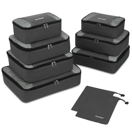 Gonex Packing Cubes 9 Sets(XL/L/M/S/Laundry Bag) Luggage Travel