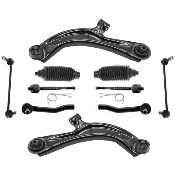 Front Lower Control Arms Tie Rods & Sway Bar Links For Nissan Sentra 2013-2019