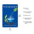 thumbnail image 2 of Wiesbaden Germany - Thermal Spa Since Ancient Times - Vintage Travel Poster by Latti Werner c.1960s - 8 x 12 inch Vintage Metal Tin Sign, 2 of 4