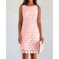thumbnail image 4 of Vestido BTFBM para mujer, hueco, bordado en círculo, color rosa, XXL, 4 of 8