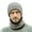 Gray, variant on UDIYO 2Pcs/Set Men Winter Knitted Soft Plush Lining Beanie Hat Cap Scarf Neck Warmer