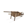 thumbnail image 6 of 22" Brown Contemporary Decorative Wooden Wheelbarrow Tabletop Decor, 6 of 6