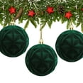 thumbnail image 4 of Nilvkv 3PCS Velvet Christmas Balls, Bulk Flocked Christmas Tree Ball Ornaments Plastic Balls 8cm/3.1in Xmas Decorative Hanging Ornaments Christmas Tree Decoration, 4 of 6
