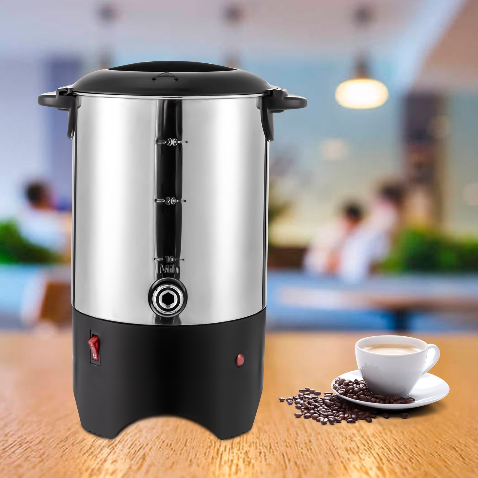 30 CUP Commercial Coffee Urn Percolator Tea Maker Machine Hot Water  Dispenser - Walmart.com