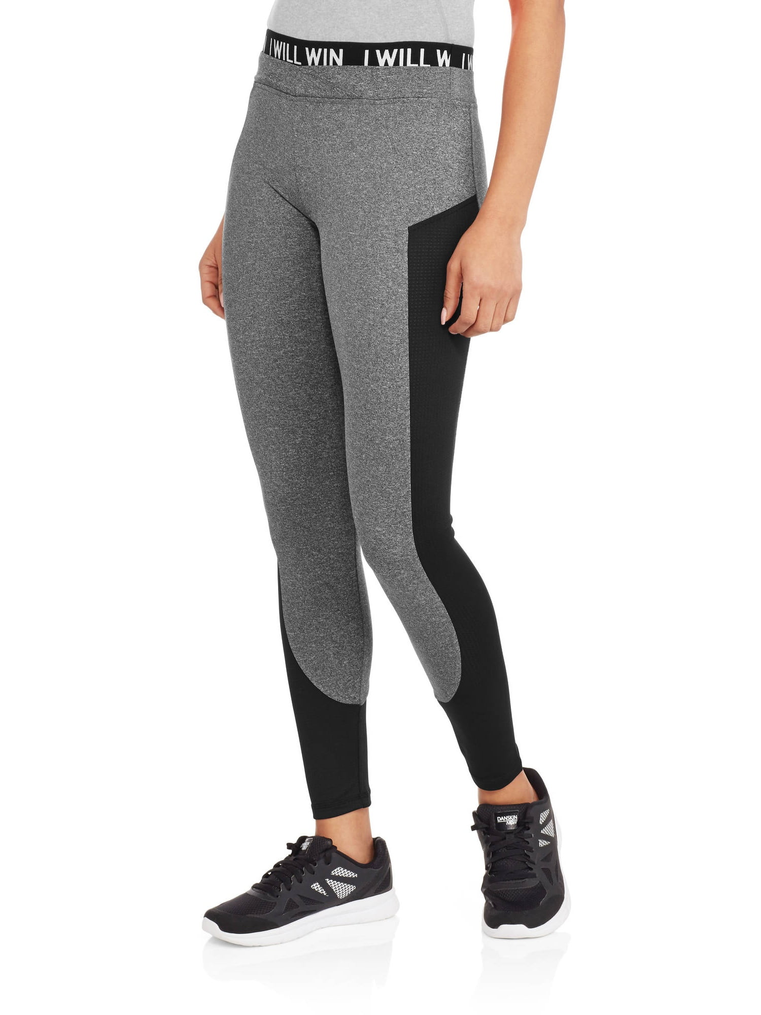 Energie Active Juniors' Mesh Inset Legging with Double Waistband (Grey ...