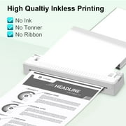 Milestone Portable Wireless Thermal Printer, 8.5 x 11 US Letter Inkless Mobile Printer for iPhone Android Laptop for Home Office School