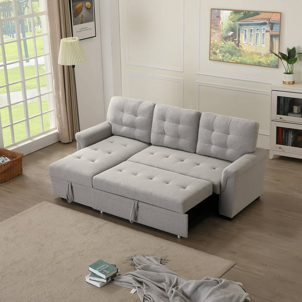 Grey Sectional Sofa Bed Segmart 33 X, Grey Contemporary Sofa Bed