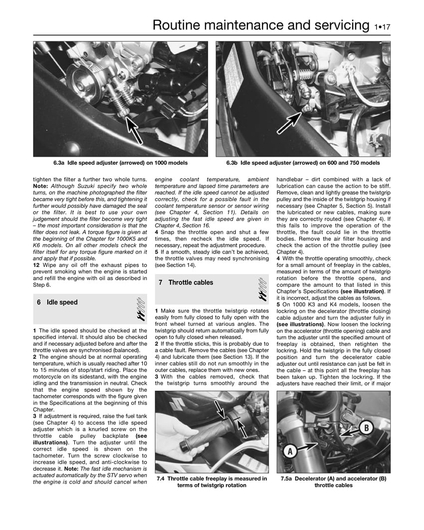 Suzuki GSX-R600 & 750 (04-05) & GSX-R1000 (03-08) Haynes Repair Manual ^