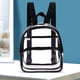 thumbnail image 4 of Mochila transparente resistente, mochila transparente, mochila de plástico transparente transparente, mochila para la escuela, el trabajo, estadios, viajes, seguridad, festivales, universidad (negro), 4 of 7