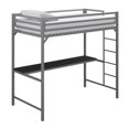 thumbnail image 1 of Lit mezzanine une place en métal Miles avec bureau, 1 of 8
