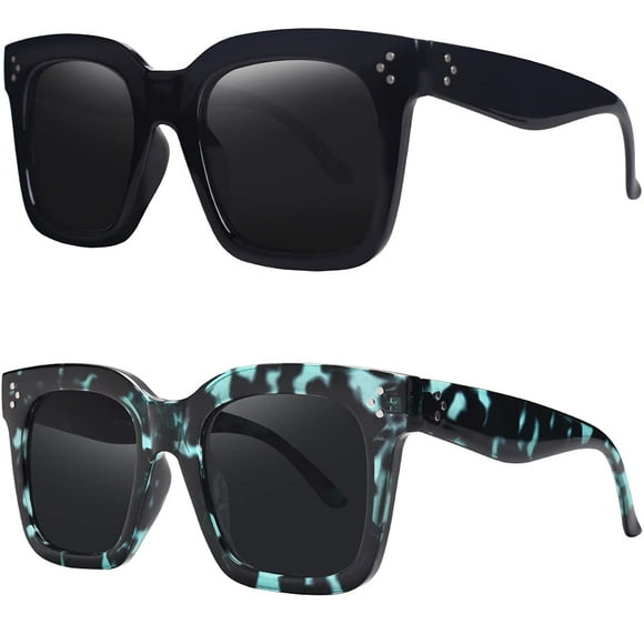 Gafas de Sol TAOTAOQI Vintage Sobredimensionadas Cuadradas UV400 para Mujer