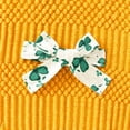 thumbnail image 5 of Coerni Toddler Baby Girls St.Patricks Day Outfits Ruffle Shamrock Print Long Sleeve Top Dress&Striped Pants&Headband, 5 of 9