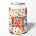 thumbnail image 2 of Letter M Retro Teal Orange Musical Instruments Initial Can or Bottle Hugger, 2 of 5
