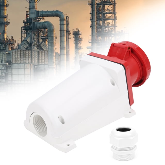 Wall Socket, Industrial Socket Strong Conductivity Dustproof For Humid Environments For Industrial Manufacturing