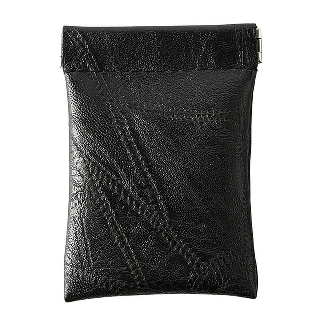Pocket Key Wallet Solid Color Faux Leather Lightweight Water Resistant Wallet Purse for Business