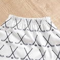 thumbnail image 5 of Curenmufel Baby Boy Outfits Fall Season Newborn Baby Boy Clothes Long Sleeve Letter Print Romper and Pants with Hat Coming Home Outfit 3Pcs 0 3 6 9 12 18 24 Months (White,0-3 Months), 5 of 7