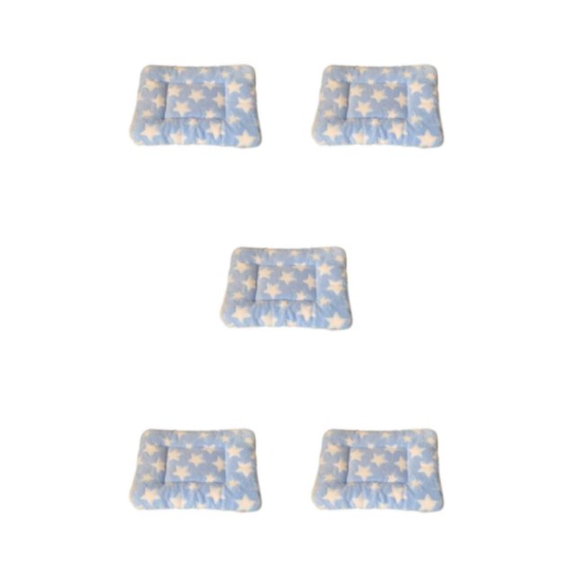 Ruiboury Polyester Washable And Machine Washable Cartoon Sleeping Mat For Pets Cartoon Dog Sleeping Mat Blue Star 30*40cm 5Set