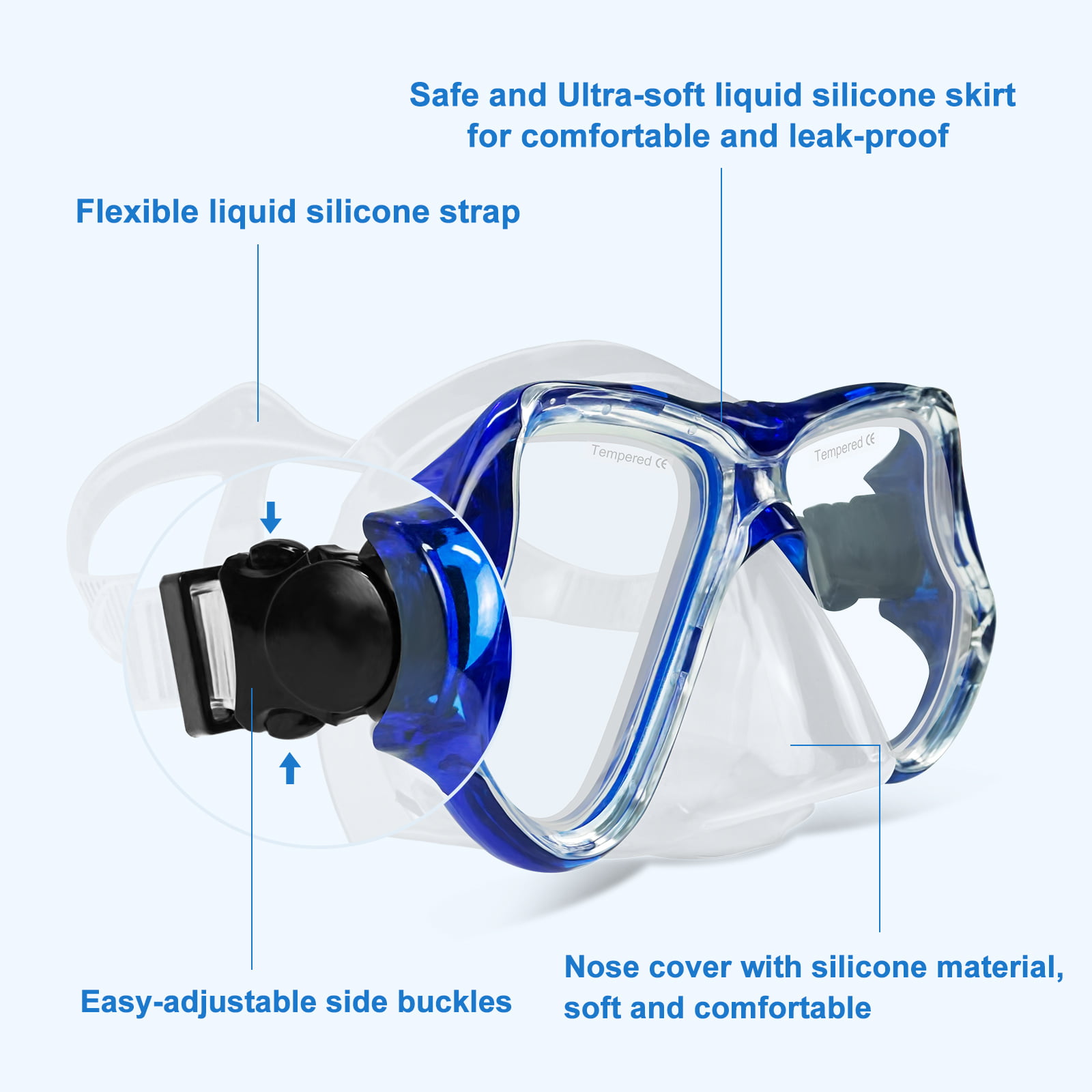 Details about   Vintage Coral 18.8 Stainless Steel Scuba Diving Mask Tempered Glass 