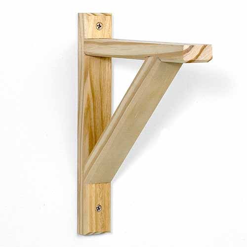 Potomac 10.5" x 9" Wood Shelf Bracket, Unfinished