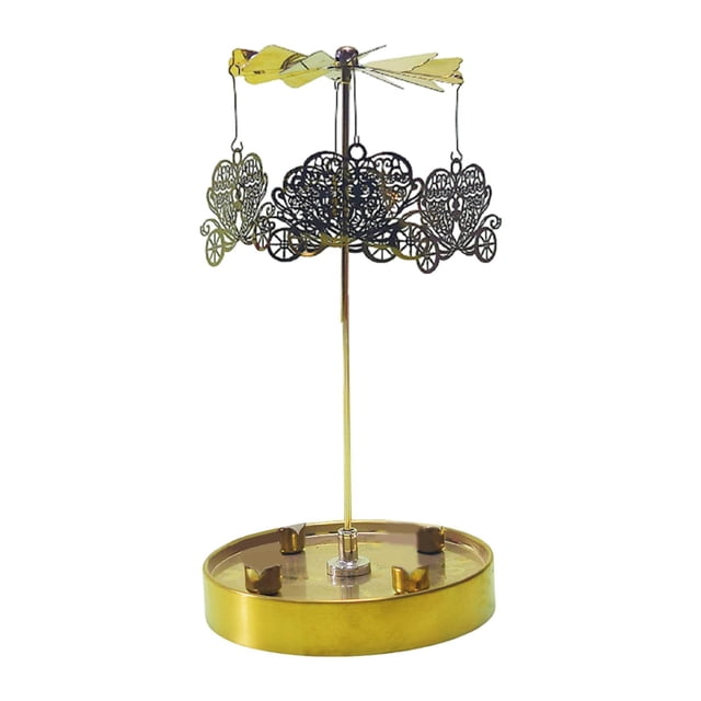 Candelabro Giratorio BLESIY Centro de Mesa Decoración para Bodas Carroza de Calabaza