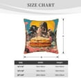 thumbnail image 2 of KLL Psychedelic Band Hotdog Art Decorative Throw Pillow Covers Velvet Soft for Couch Sofa Bedroom Living Room Outdoor (No pillow core)-, 2 of 5