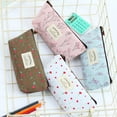 thumbnail image 4 of Bearachild Estuche duradero para lápices con estampado de flores para la escuela y la oficina, estuches para lápices con cremallera de lona Carpetas de archivos azul claro, 4 of 6