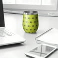 thumbnail image 3 of Halloween Pattern 12oz Stainless Steel Insulated Wine Tumbler with Lid and Straw – Double Wall Vacuum Mug for Hot & Cold Drinks, 304 Steel Interior, Sweat-Free Design. Trick or Treat !, 3 of 5