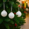 thumbnail image 5 of SLEETLY 18-Pack White Christmas Ball Ornaments – 2.36” Shatterproof Glitter Snowball Decorations for Holiday Xmas Tree Decor, 5 of 8