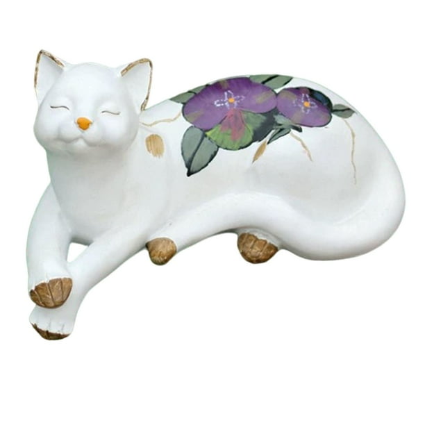 Figura de gato, estatua decorativa de resina, artesanía, adornos para el hogar, bonito balcón, oficina. buscar