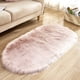 thumbnail image 5 of Yuarrent Alfombra gruesa y cómoda para interior, ovalada, ligera, para cabecera, para sala de estar, dormitorio, para el hogar, decoración de Decoración del hogar Rosado 60*120cm, 5 of 6