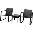 thumbnail image 4 of vidaXL 3 Piece Bistro Set Poly Rattan Black, 4 of 18