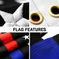 thumbnail image 5 of G128 Combo Pack: 16 Ft Telescoping Aluminum Flagpole (Silver) & Thin Blue Red Line American Flag 3x5 Ft, StormFlyer Series Embroidered 220GSM Spun Polyester | Pole with Flag Included, 5 of 9