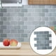 thumbnail image 3 of de mosaico gris Vista 3D Papel tapiz artístico impermeable Autoadhesivo Pared de Decoración de de cocina, 3 of 8