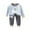Blue, variant on Utoimkio Toddler Baby Boy Girls Cute Print Pajama Set Kids Long Sleeve Pullover Tops & Pjs Pants Set Fall Winter Sleepwear Clothes