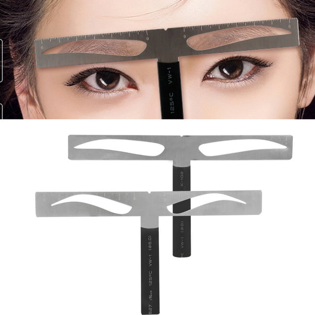 WALFRONT Eyebrow Balance Ruler,Yosoo 2 Types Permanent Eyebrow Ruler Eyebrow Measure Balance Extension Ruler Eyebrow Shape Designer, Eyebrow Extension Ruler,Eyebrow Designer