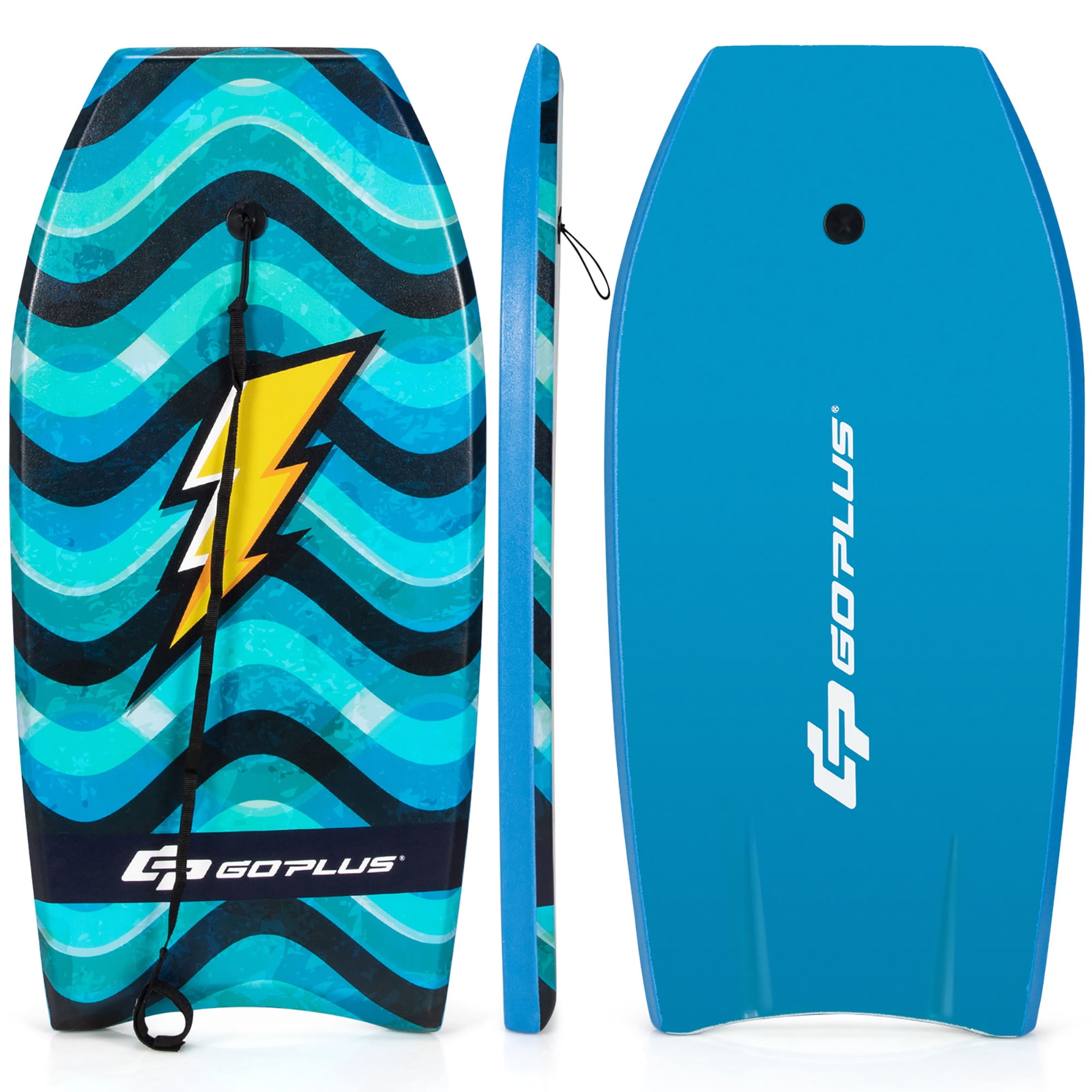 Surfing Bodyboard Boogie Body Board w/Crescent Tail Wrist Leash XPE Deck Kids 