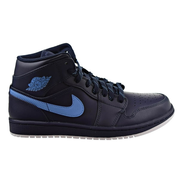 Jordan Air Jordan 1 Mid Men S Shoes Obsidian University Blue White 405 Walmart Com Walmart Com