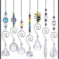 thumbnail image 1 of Juego de 7 atrapasueños de cristal arcoíris, cadena de cuentas de cristal Fengshui, colgante para ventana, fiesta en el jardín, 1 of 5